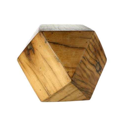 Icosahedron Wood Block - Med Natural