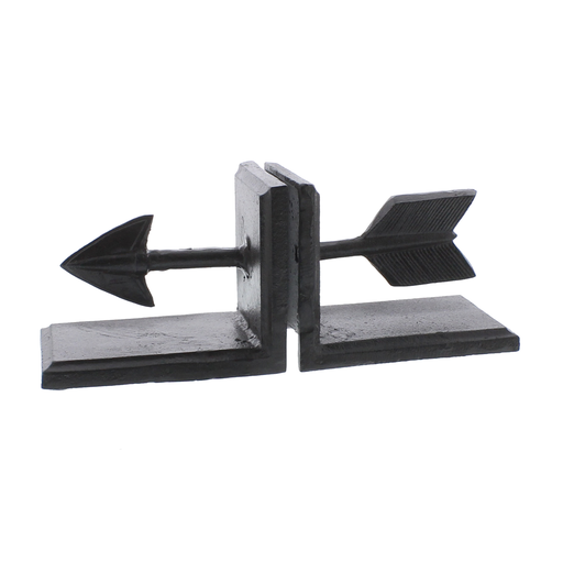 Arrow Cast Iron Bookends - Brown