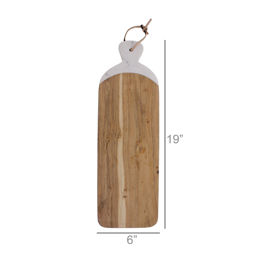 Mercer Cutting Board, Wood & Marble - Long