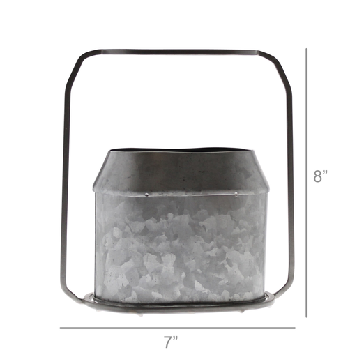 Napa Vase, Metal & Zinc - Oval, Sm - Zinc
