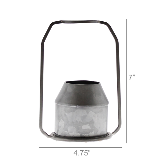 Napa Vase, Metal & Zinc - Round - Zinc