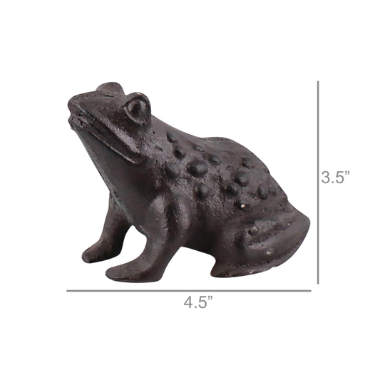 Garden Frog, Cast Iron - Brown