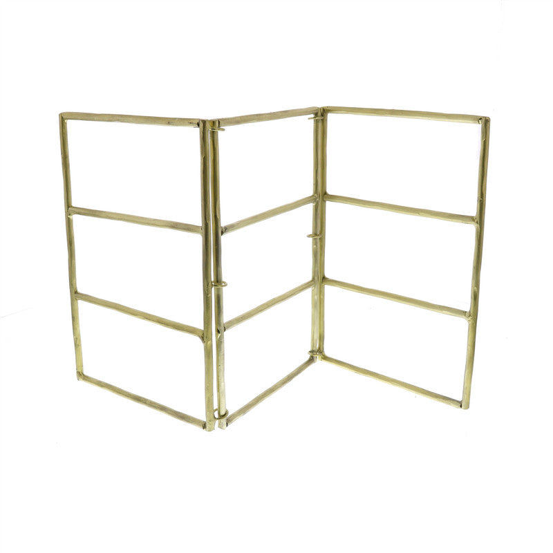 Maddox Forged Iron Jewelry Hinged Display - 9 - Brass