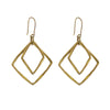 GeminiÃ‚Â  Earrings, Square -Brass - Brass