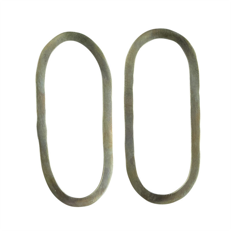 Copa Oval Earring with Post, Brass