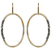 Aurora Earring - Oval with Stones, Pyrite