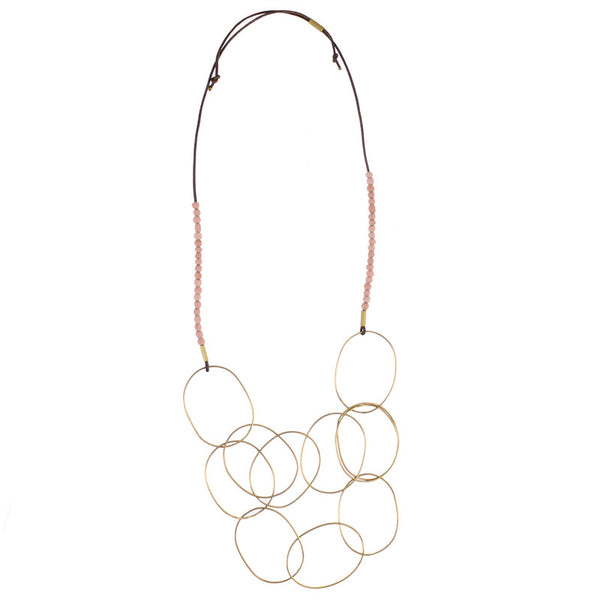 Lombok Organic Link Necklace - Pink