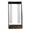 Mirabelle Double Tube Vase, Wood, Iron & Glass