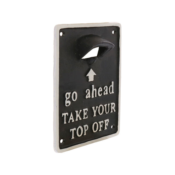 Take Your Top Off Bottle Opener - Black