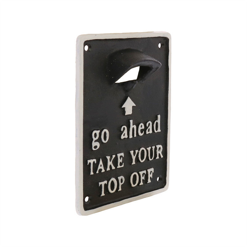 Take Your Top Off Bottle Opener - Black