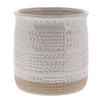 Cheyenne Cachepot, Ceramic - Med - White