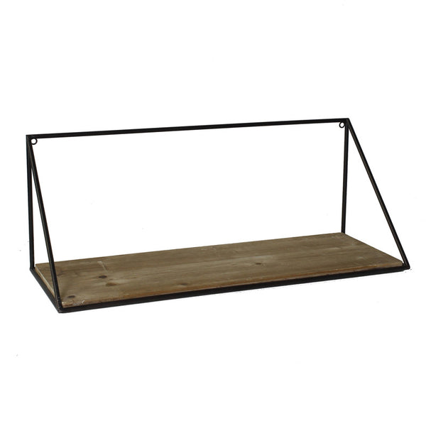 Hull Wood & Iron Shelf - Lrg