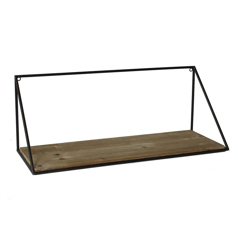 Hull Wood & Iron Shelf - Lrg