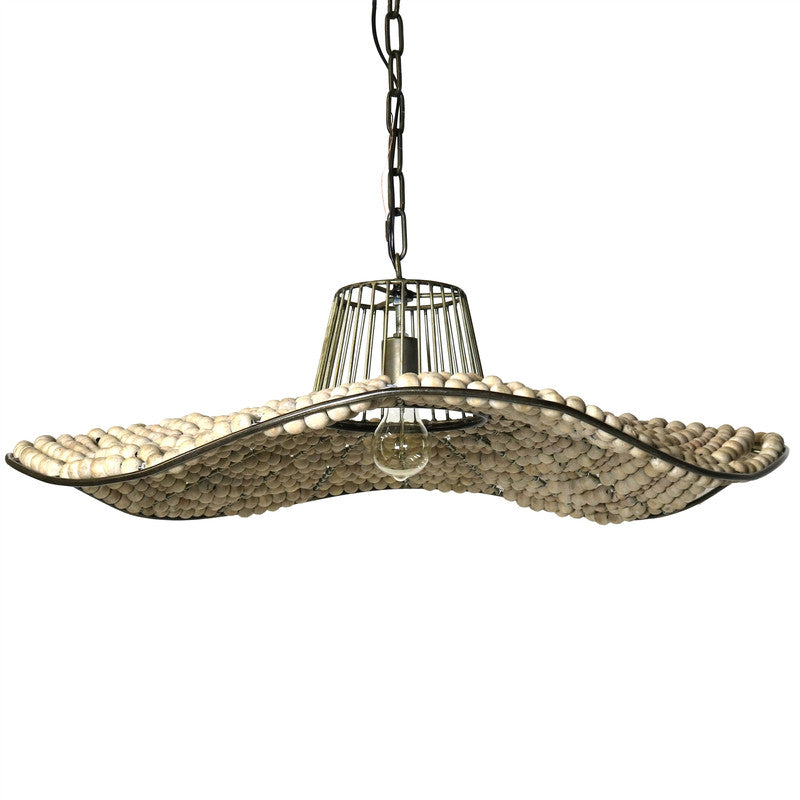 League Wooden Sphere Pendant Lamp