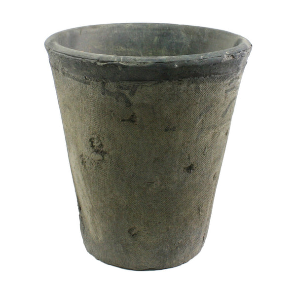Rustic Terra Cotta Rose Pot - Lrg Moss Grey