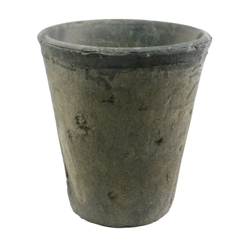 Rustic Terra Cotta Rose Pot - Lrg Moss Grey