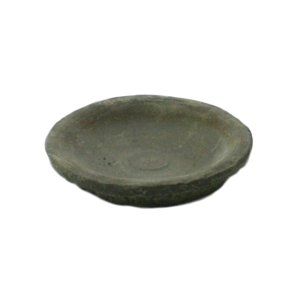 Rustic Terra Cotta Saucer 4 in Moss Grey