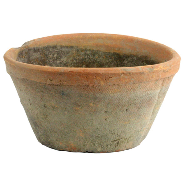 Rustic Terra Cotta Oval Pot - Lrg Antique Red