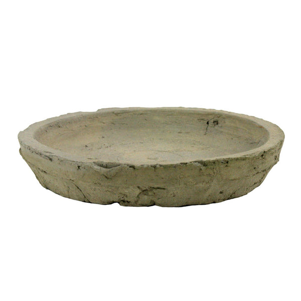 Rustic Terra Cotta Saucer 5.5 in Moss Grey