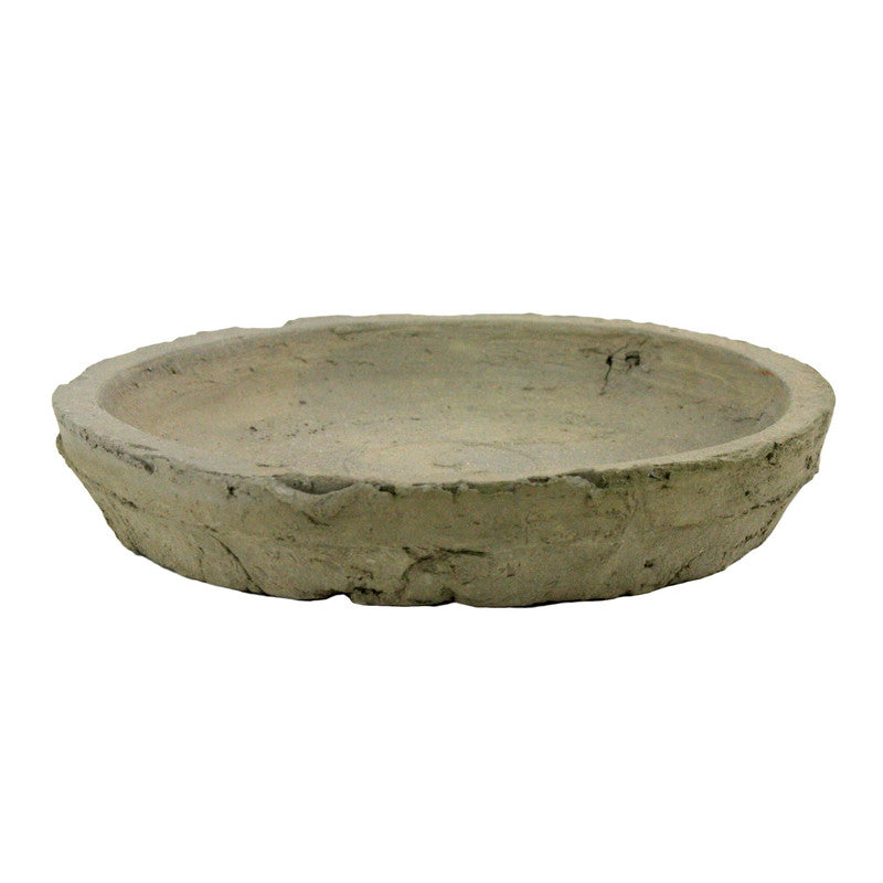 Rustic Terra Cotta Saucer 5.5 in Moss Grey