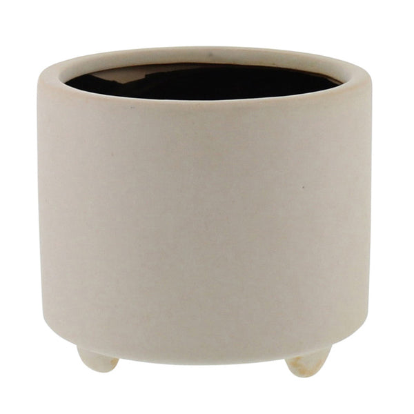 Simon Footed Planter, Ceramic, White - Sm - Matte White