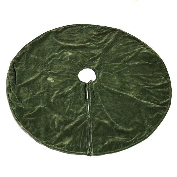 Velvet Tree Skirt - Green