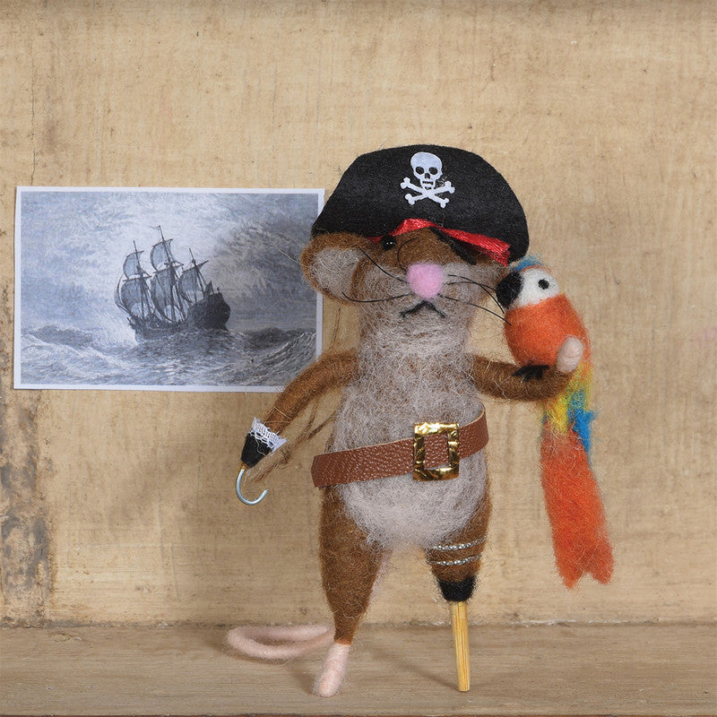 HomArt Felt Pirate Mouse Ornament - Thumbnail 3
