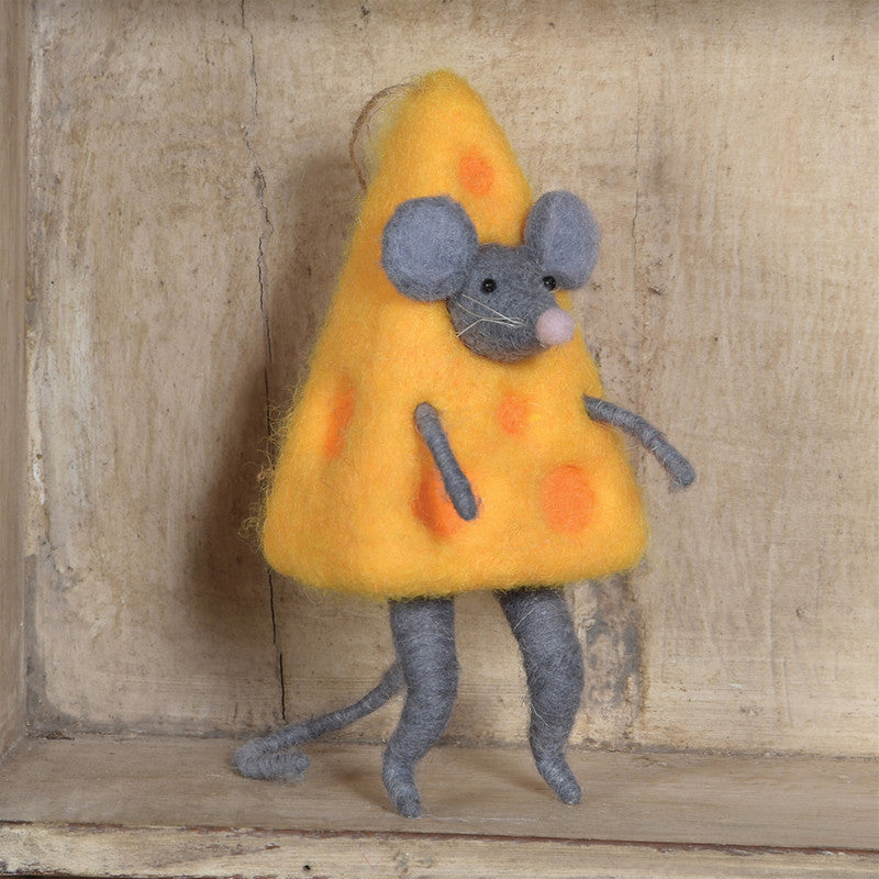 HomArt Felt Cheese Mouse Ornament - Thumbnail 2