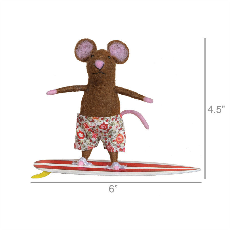 HomArt Felt Surfer Mouse Ornament - Thumbnail 5