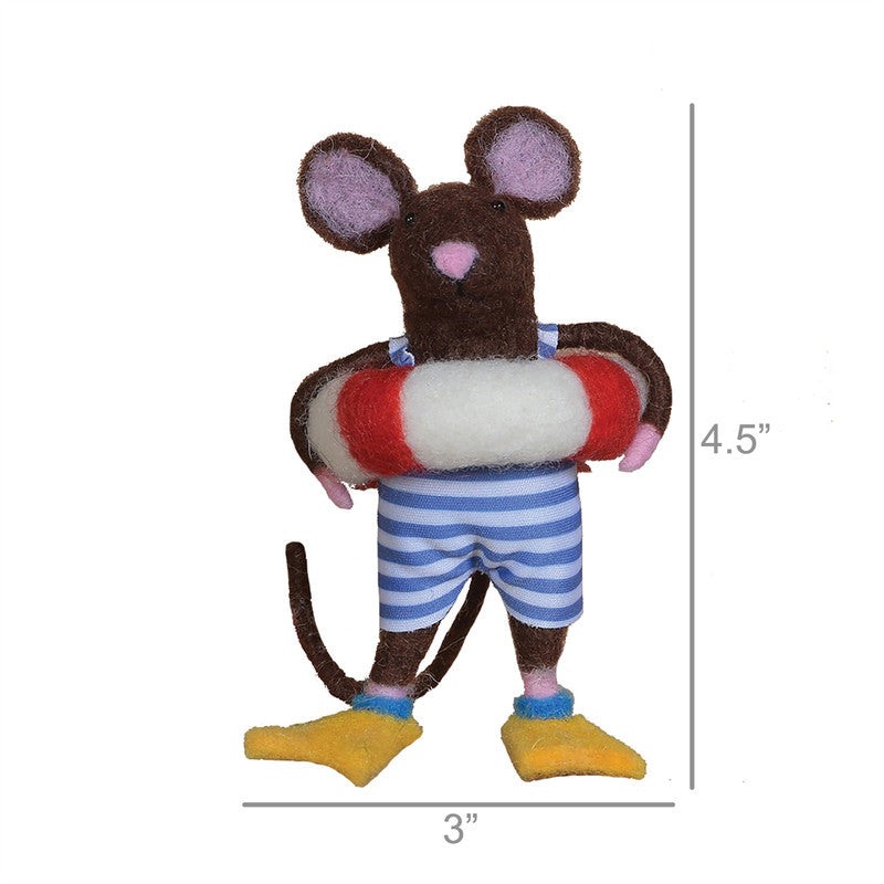 HomArt Felt Swimmer Mouse Ornament - Thumbnail 4