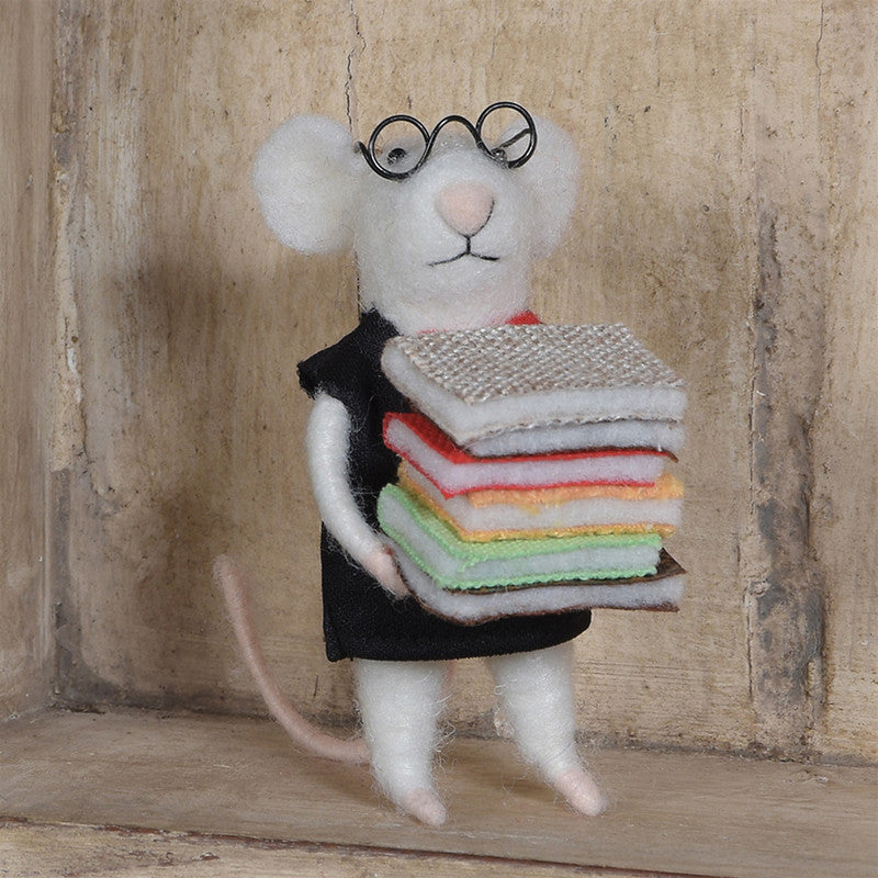 HomArt Librarian Mouse Ornament - Thumbnail 2