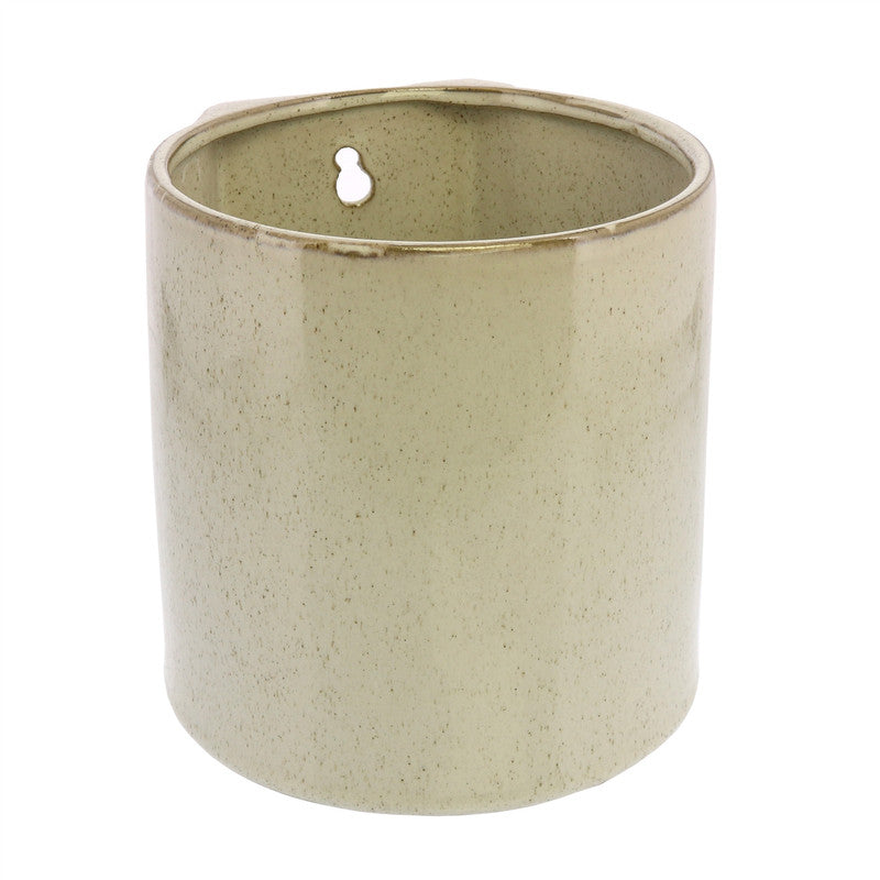 Logan Wall Vase - Lrg - Flecked White