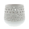 Lanai Hurricane Votive Holder - Shiny White