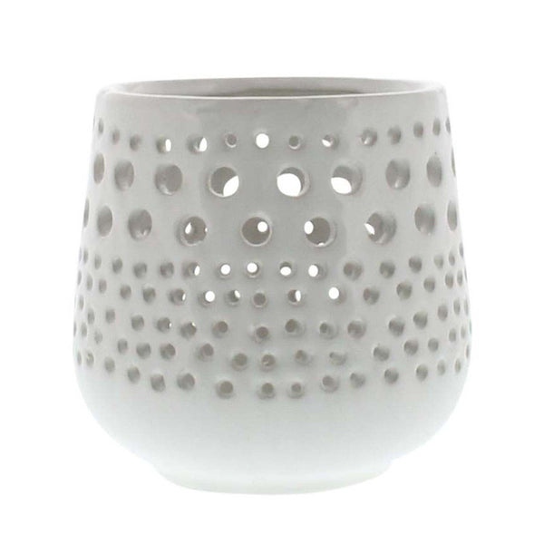 Lanai Hurricane Votive Holder - Shiny White