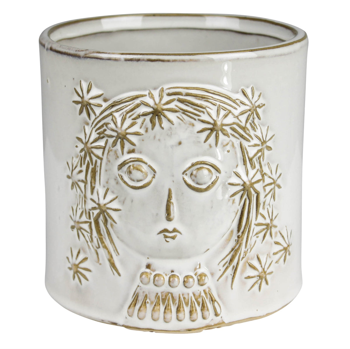 HomArt Emme Cachepot with Face, Ceramic– AREO