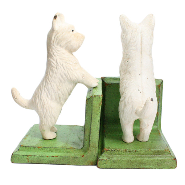 Standing Westie Bookend - Cast Iron White