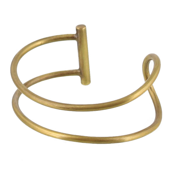 Nusa Parallel Wire Cuff - Brass