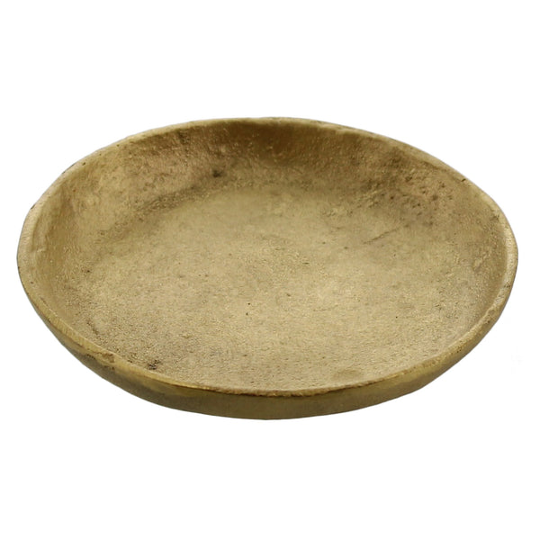 Tiny Cast Round Plate - Brushed Brass
