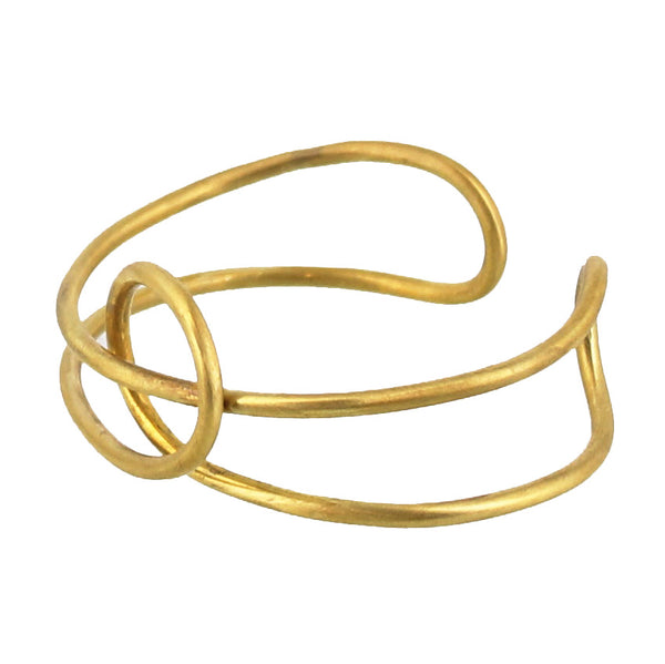 Nusa Twisted Wire Cuff - Brass