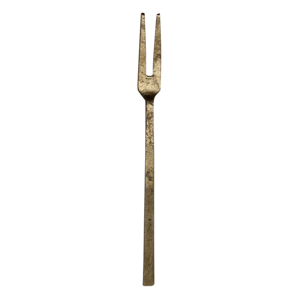 Hayes Cocktail Fork, Brass - Antique Brass