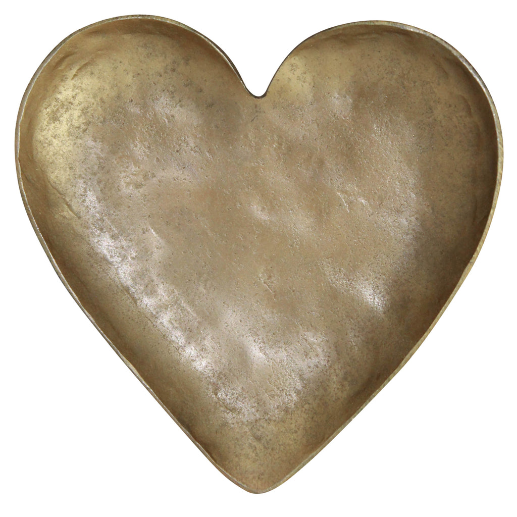 Heart Tray Forged Iron Brass