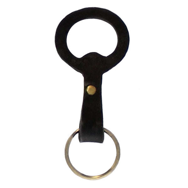 Keychain Bottle Opener, Forged Iron - Black