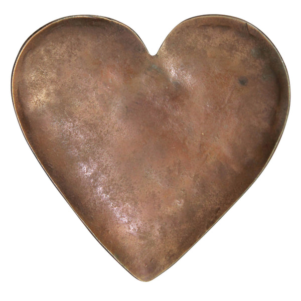 Heart Tray Forged Iron Copper
