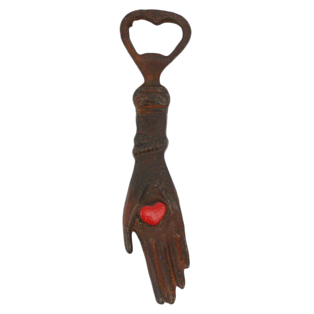 Hand With Heart Bottle Opener Natural