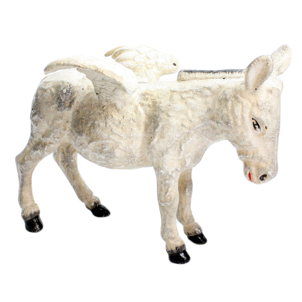 Donkey with Wings - Cast Iron - White