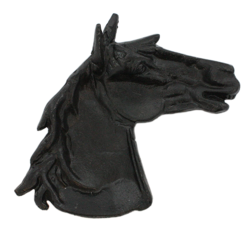 Horse Head Tray - Cast Iron Antique Black