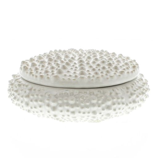 Urchin Ceramic Box White-Sm