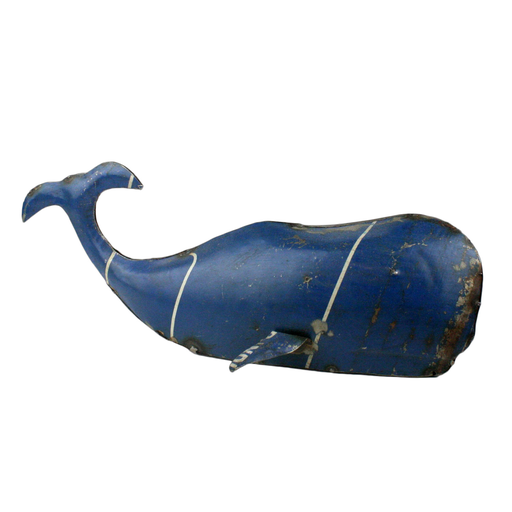 Reclaimed Metal Whale-Sm
