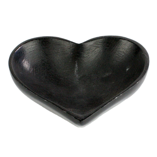 Soapstone Heart Bowl - Lrg Black