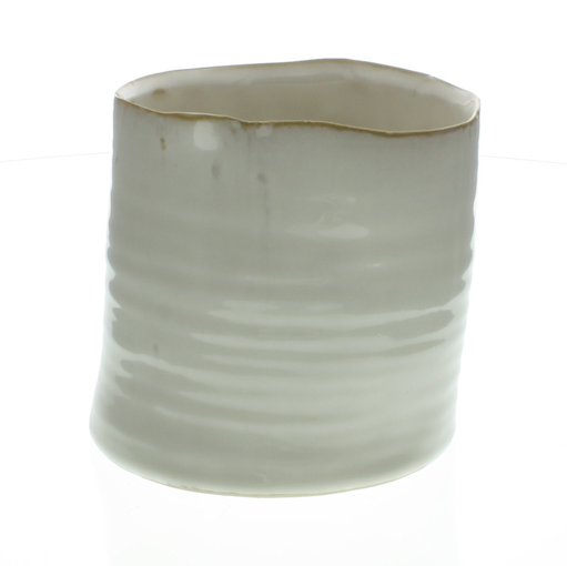 Bower Ceramic Vase - Med Wide Cream
